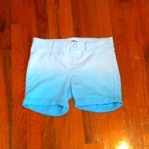 Mint and blue ombre shorts
